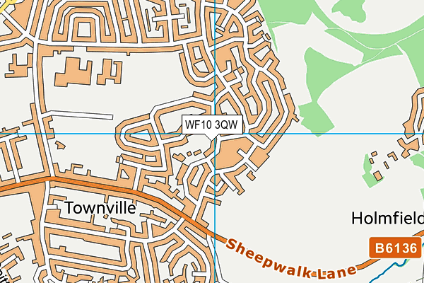 WF10 3QW map - OS VectorMap District (Ordnance Survey) WF10 3QW map - OS VectorMap District (Ordnance Survey)