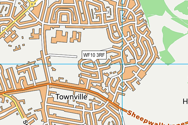 WF10 3RF map - OS VectorMap District (Ordnance Survey) WF10 3RF map - OS VectorMap District (Ordnance Survey)