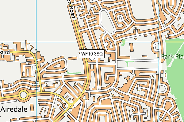 WF10 3SQ map - OS VectorMap District (Ordnance Survey) WF10 3SQ map - OS VectorMap District (Ordnance Survey)