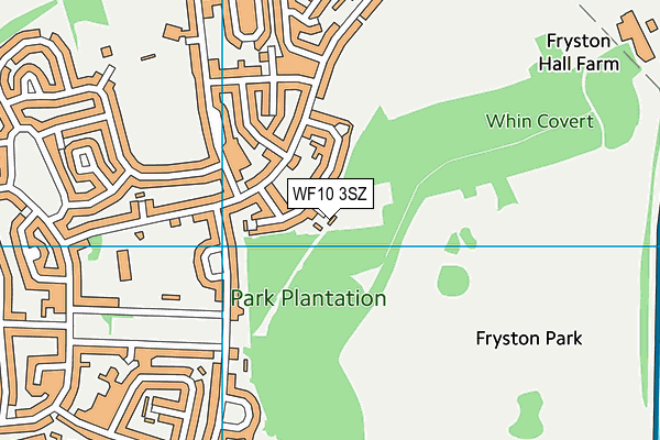 WF10 3SZ map - OS VectorMap District (Ordnance Survey) WF10 3SZ map - OS VectorMap District (Ordnance Survey)