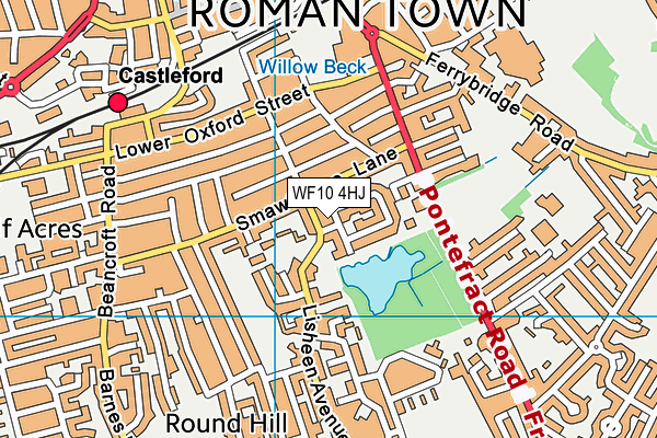 WF10 4HJ map - OS VectorMap District (Ordnance Survey)
