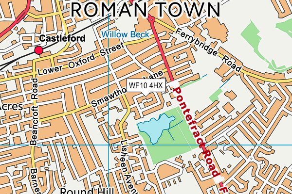 WF10 4HX map - OS VectorMap District (Ordnance Survey) WF10 4HX map - OS VectorMap District (Ordnance Survey)