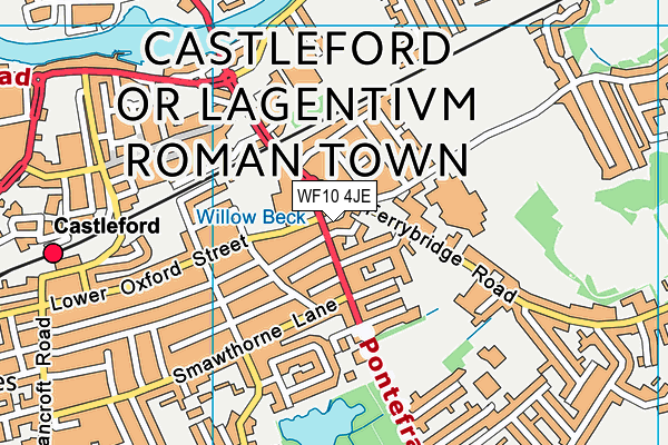 WF10 4JE map - OS VectorMap District (Ordnance Survey) WF10 4JE map - OS VectorMap District (Ordnance Survey)