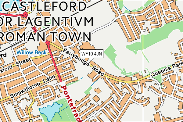 WF10 4JN map - OS VectorMap District (Ordnance Survey) WF10 4JN map - OS VectorMap District (Ordnance Survey)