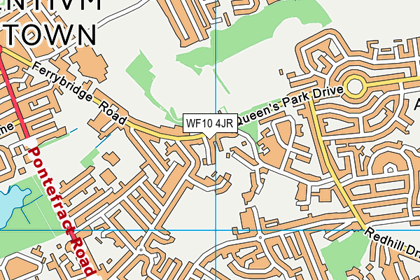 WF10 4JR map - OS VectorMap District (Ordnance Survey) WF10 4JR map - OS VectorMap District (Ordnance Survey)