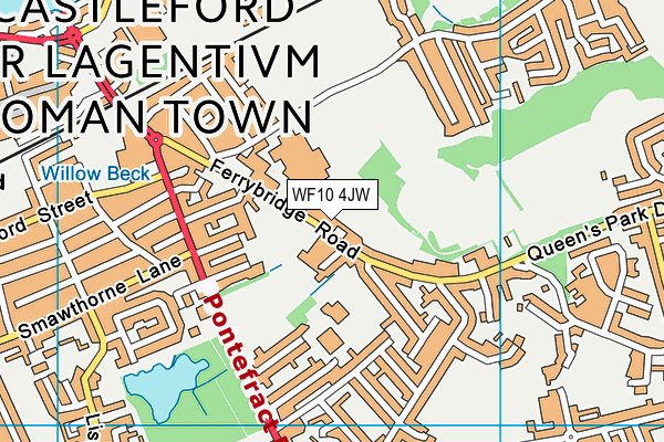 WF10 4JW map - OS VectorMap District (Ordnance Survey)