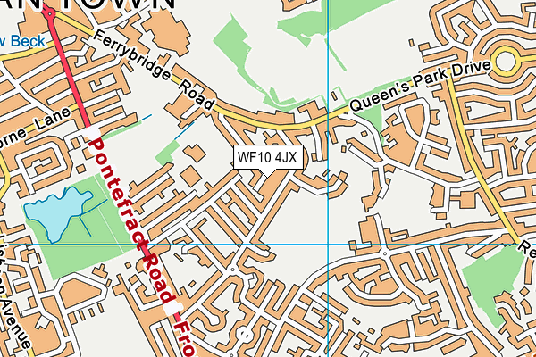 WF10 4JX map - OS VectorMap District (Ordnance Survey) WF10 4JX map - OS VectorMap District (Ordnance Survey)