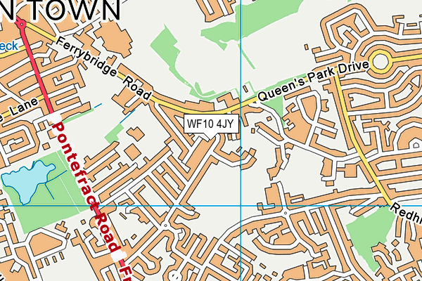 WF10 4JY map - OS VectorMap District (Ordnance Survey) WF10 4JY map - OS VectorMap District (Ordnance Survey)