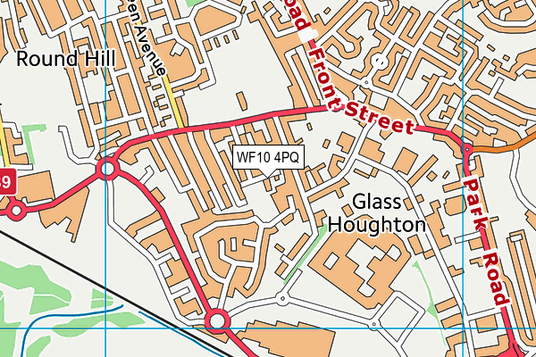 WF10 4PQ map - OS VectorMap District (Ordnance Survey) WF10 4PQ map - OS VectorMap District (Ordnance Survey)