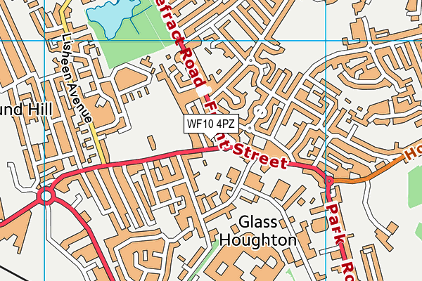 WF10 4PZ map - OS VectorMap District (Ordnance Survey) WF10 4PZ map - OS VectorMap District (Ordnance Survey)