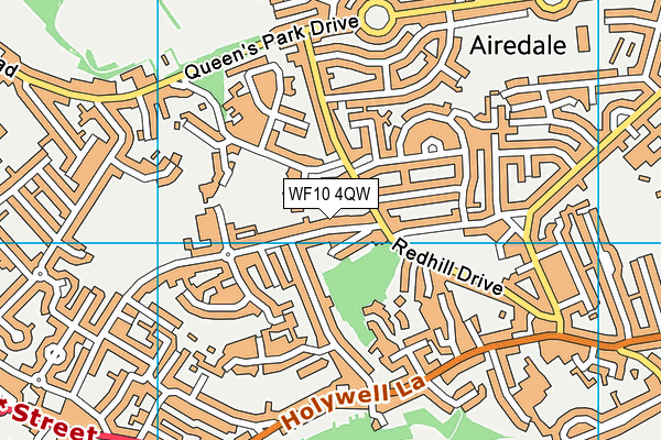 WF10 4QW map - OS VectorMap District (Ordnance Survey) WF10 4QW map - OS VectorMap District (Ordnance Survey)