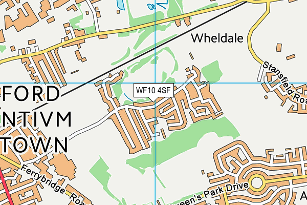 WF10 4SF map - OS VectorMap District (Ordnance Survey) WF10 4SF map - OS VectorMap District (Ordnance Survey)