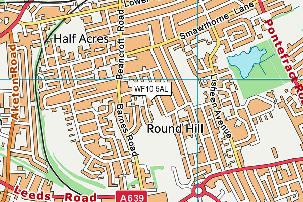 WF10 5AL map - OS VectorMap District (Ordnance Survey) WF10 5AL map - OS VectorMap District (Ordnance Survey)