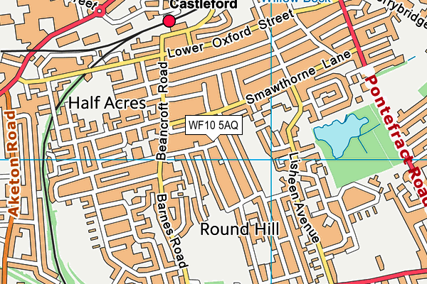 WF10 5AQ map - OS VectorMap District (Ordnance Survey) WF10 5AQ map - OS VectorMap District (Ordnance Survey)