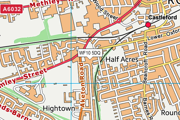 WF10 5DQ map - OS VectorMap District (Ordnance Survey) WF10 5DQ map - OS VectorMap District (Ordnance Survey)
