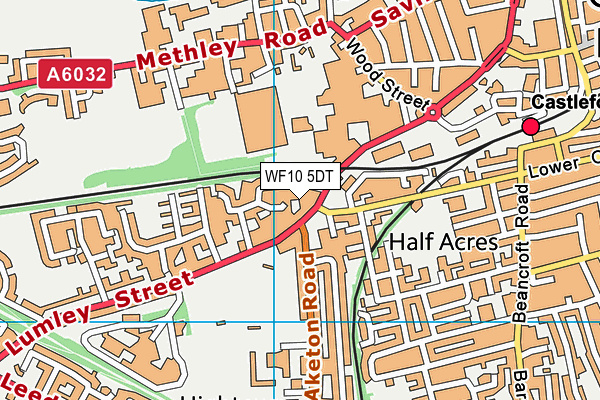 WF10 5DT map - OS VectorMap District (Ordnance Survey) WF10 5DT map - OS VectorMap District (Ordnance Survey)