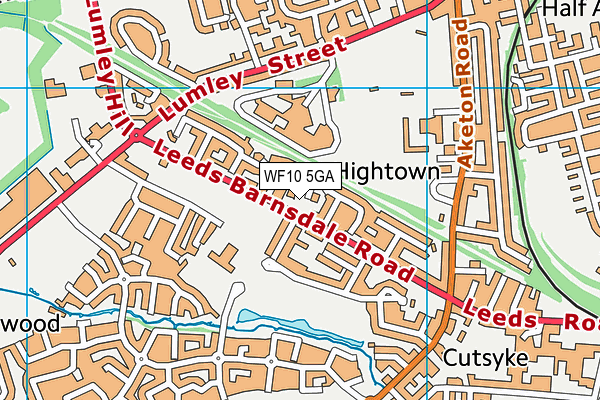WF10 5GA map - OS VectorMap District (Ordnance Survey) WF10 5GA map - OS VectorMap District (Ordnance Survey)