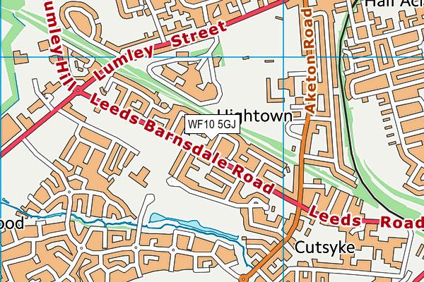 WF10 5GJ map - OS VectorMap District (Ordnance Survey) WF10 5GJ map - OS VectorMap District (Ordnance Survey)