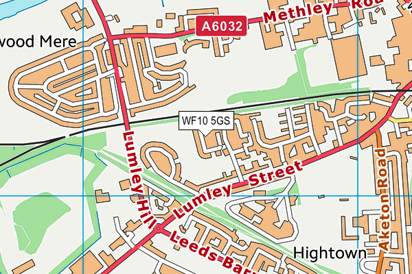 WF10 5GS map - OS VectorMap District (Ordnance Survey) WF10 5GS map - OS VectorMap District (Ordnance Survey)