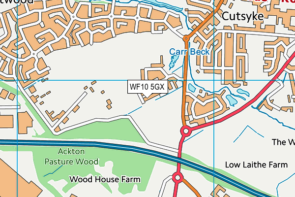 WF10 5GX map - OS VectorMap District (Ordnance Survey) WF10 5GX map - OS VectorMap District (Ordnance Survey)