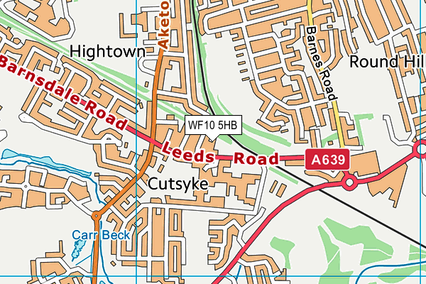 WF10 5HB map - OS VectorMap District (Ordnance Survey)