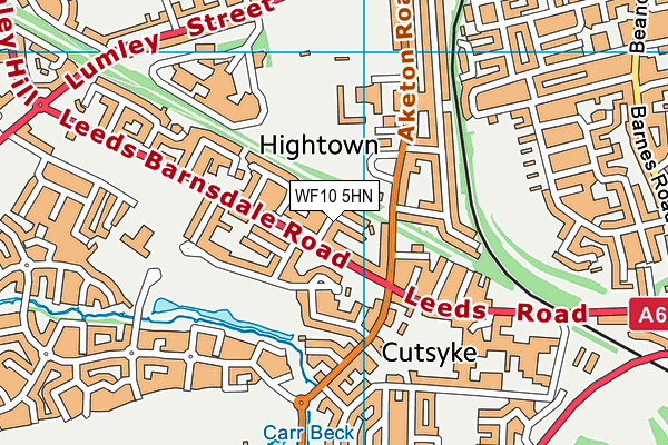 WF10 5HN map - OS VectorMap District (Ordnance Survey)