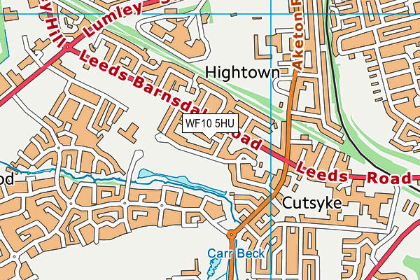 WF10 5HU map - OS VectorMap District (Ordnance Survey) WF10 5HU map - OS VectorMap District (Ordnance Survey)