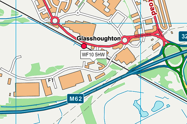 WF10 5HW map - OS VectorMap District (Ordnance Survey)