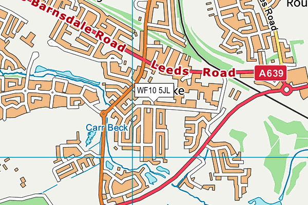 WF10 5JL map - OS VectorMap District (Ordnance Survey) WF10 5JL map - OS VectorMap District (Ordnance Survey)