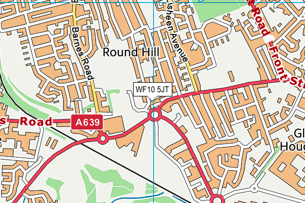 WF10 5JT map - OS VectorMap District (Ordnance Survey) WF10 5JT map - OS VectorMap District (Ordnance Survey)