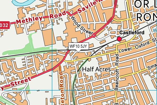 WF10 5JY map - OS VectorMap District (Ordnance Survey) WF10 5JY map - OS VectorMap District (Ordnance Survey)