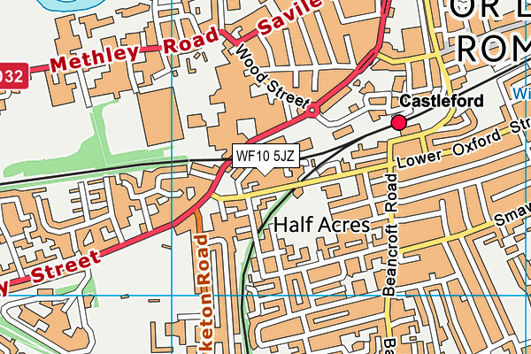 WF10 5JZ map - OS VectorMap District (Ordnance Survey) WF10 5JZ map - OS VectorMap District (Ordnance Survey)