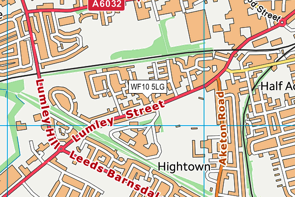 WF10 5LG map - OS VectorMap District (Ordnance Survey) WF10 5LG map - OS VectorMap District (Ordnance Survey)