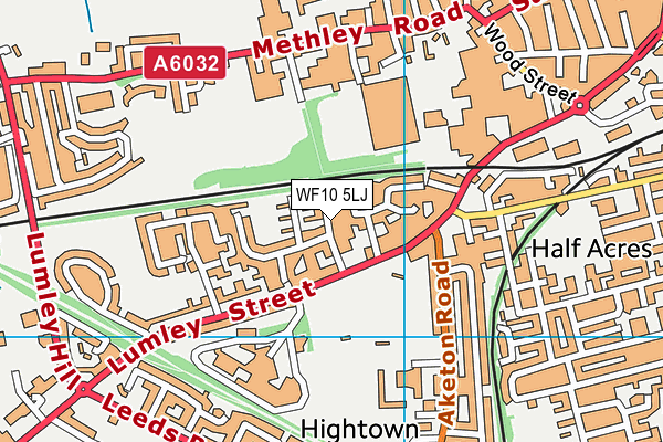 WF10 5LJ map - OS VectorMap District (Ordnance Survey) WF10 5LJ map - OS VectorMap District (Ordnance Survey)