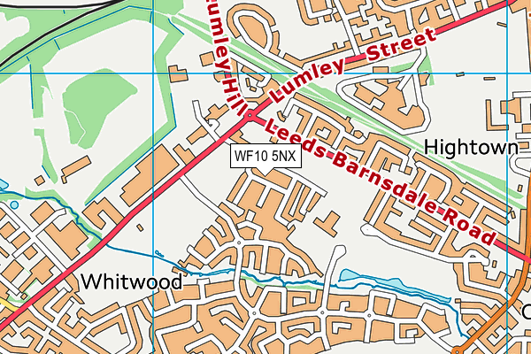 WF10 5NX map - OS VectorMap District (Ordnance Survey) WF10 5NX map - OS VectorMap District (Ordnance Survey)