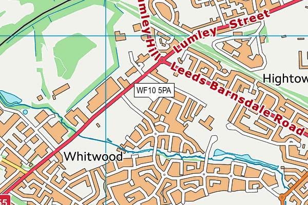 WF10 5PA map - OS VectorMap District (Ordnance Survey)
