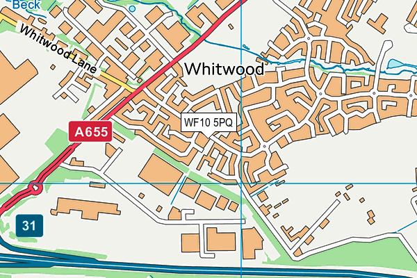 WF10 5PQ map - OS VectorMap District (Ordnance Survey) WF10 5PQ map - OS VectorMap District (Ordnance Survey)