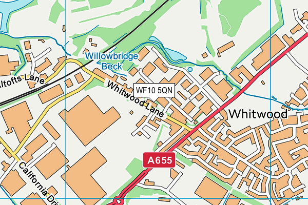 WF10 5QN map - OS VectorMap District (Ordnance Survey) WF10 5QN map - OS VectorMap District (Ordnance Survey)