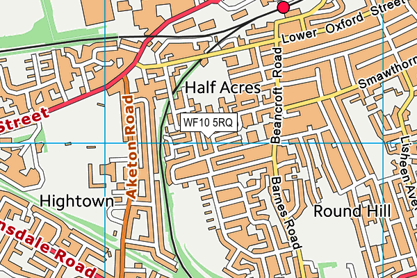 WF10 5RQ map - OS VectorMap District (Ordnance Survey) WF10 5RQ map - OS VectorMap District (Ordnance Survey)