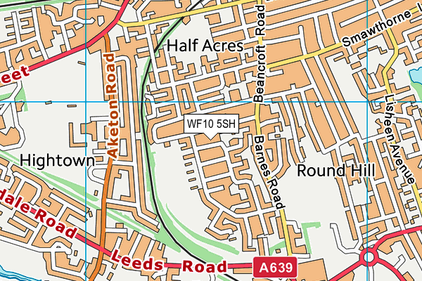 WF10 5SH map - OS VectorMap District (Ordnance Survey) WF10 5SH map - OS VectorMap District (Ordnance Survey)