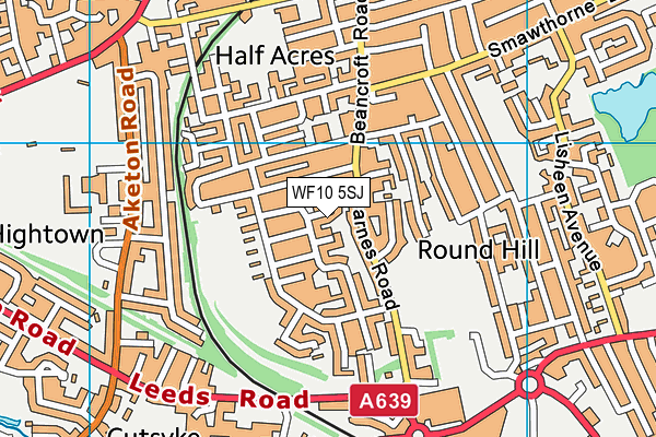 WF10 5SJ map - OS VectorMap District (Ordnance Survey) WF10 5SJ map - OS VectorMap District (Ordnance Survey)