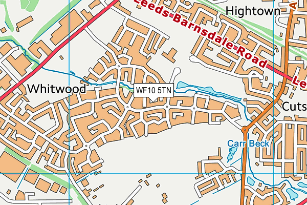 WF10 5TN map - OS VectorMap District (Ordnance Survey) WF10 5TN map - OS VectorMap District (Ordnance Survey)