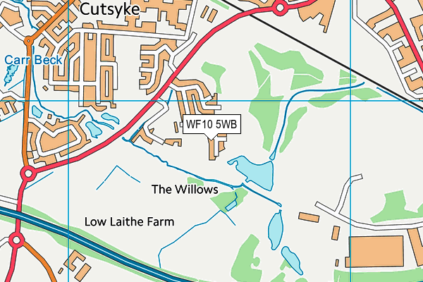 WF10 5WB map - OS VectorMap District (Ordnance Survey) WF10 5WB map - OS VectorMap District (Ordnance Survey)