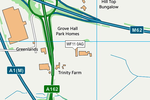 WF11 0AG map - OS VectorMap District (Ordnance Survey) WF11 0AG map - OS VectorMap District (Ordnance Survey)