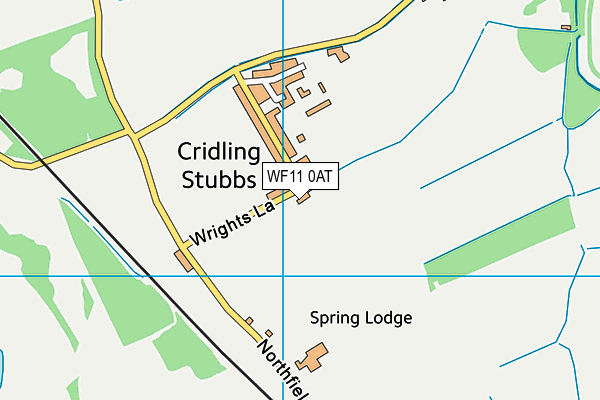 WF11 0AT map - OS VectorMap District (Ordnance Survey) WF11 0AT map - OS VectorMap District (Ordnance Survey)