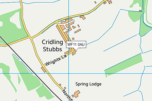 WF11 0AU map - OS VectorMap District (Ordnance Survey) WF11 0AU map - OS VectorMap District (Ordnance Survey)