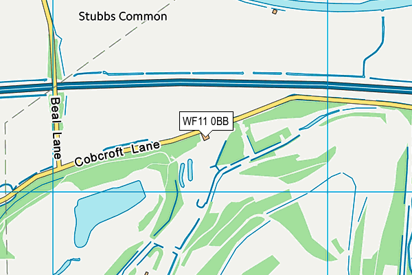 WF11 0BB map - OS VectorMap District (Ordnance Survey) WF11 0BB map - OS VectorMap District (Ordnance Survey)