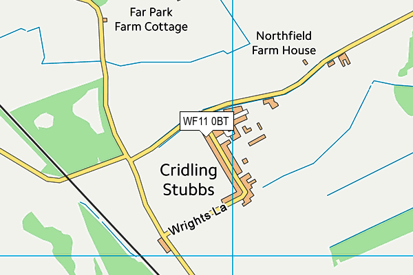 WF11 0BT map - OS VectorMap District (Ordnance Survey) WF11 0BT map - OS VectorMap District (Ordnance Survey)