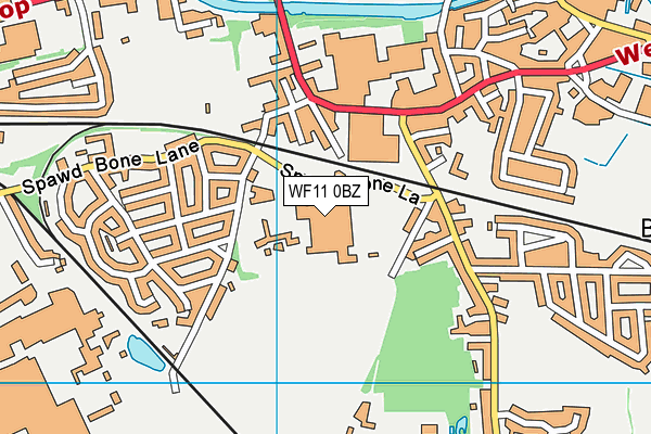 WF11 0BZ map - OS VectorMap District (Ordnance Survey) WF11 0BZ map - OS VectorMap District (Ordnance Survey)