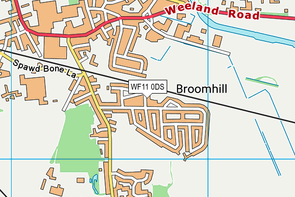 WF11 0DS map - OS VectorMap District (Ordnance Survey) WF11 0DS map - OS VectorMap District (Ordnance Survey)